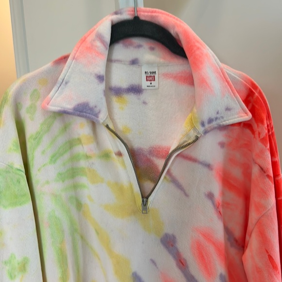 Size medium redone zip up sweatshirt - Picture 1 of 3